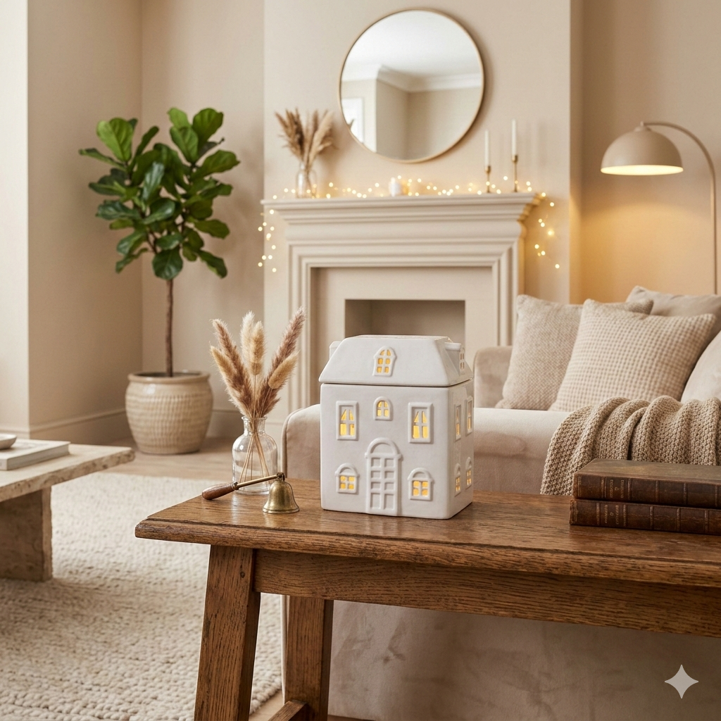 "There's no place like home" Ceramic House Wax Burner