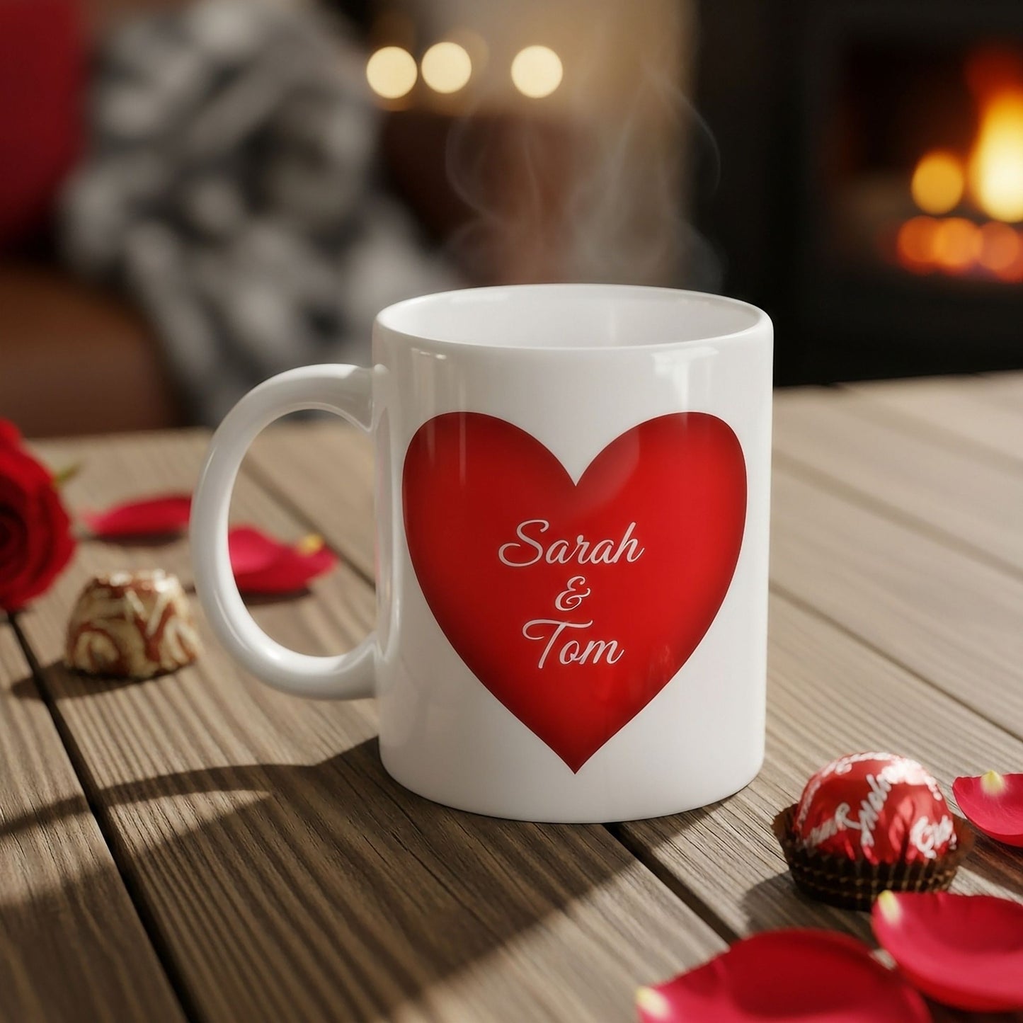 Personalised Loveheart 11oz Mug